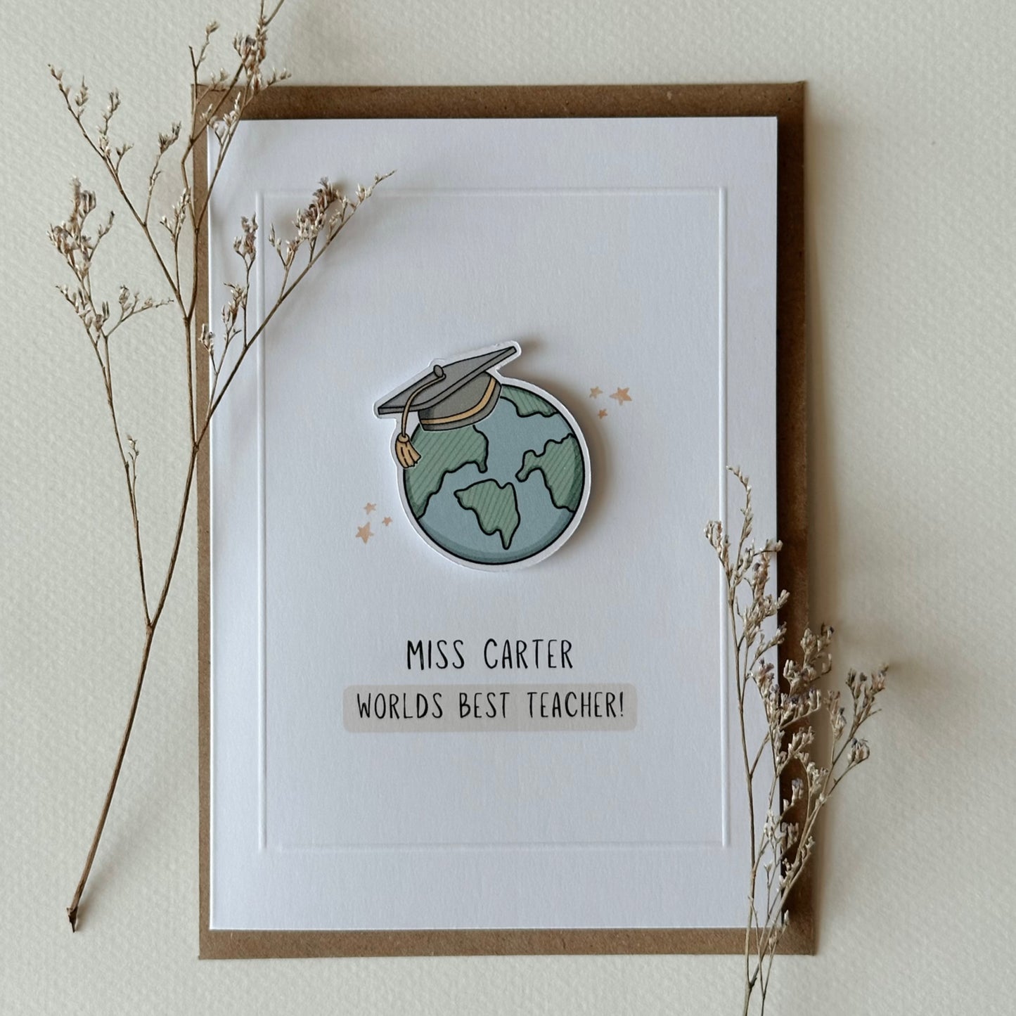 Personalised Worlds Best Teacher Card