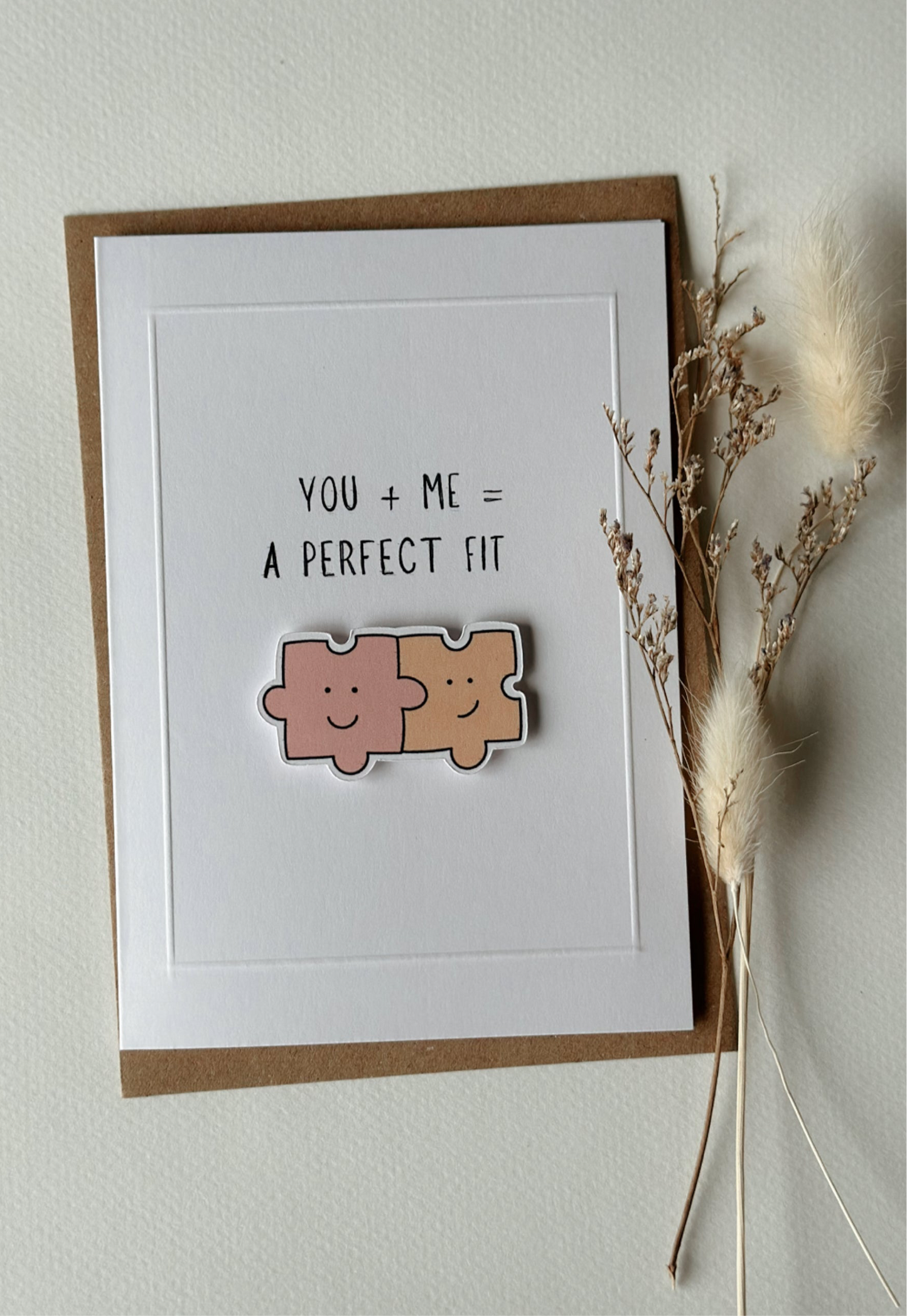 A Perfect Fit Card - Handmade Minimalistic Card