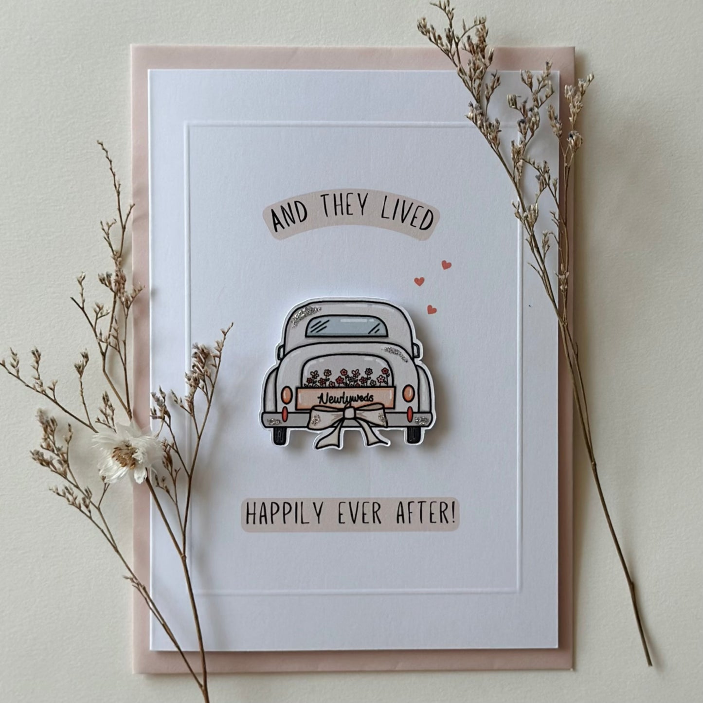 Happily Ever After Card - Handmade Wedding Card