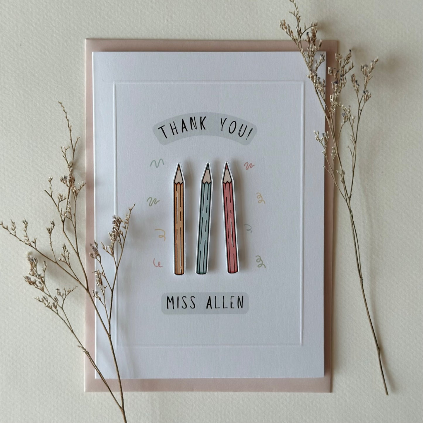 Personalised Thank You Teacher Card