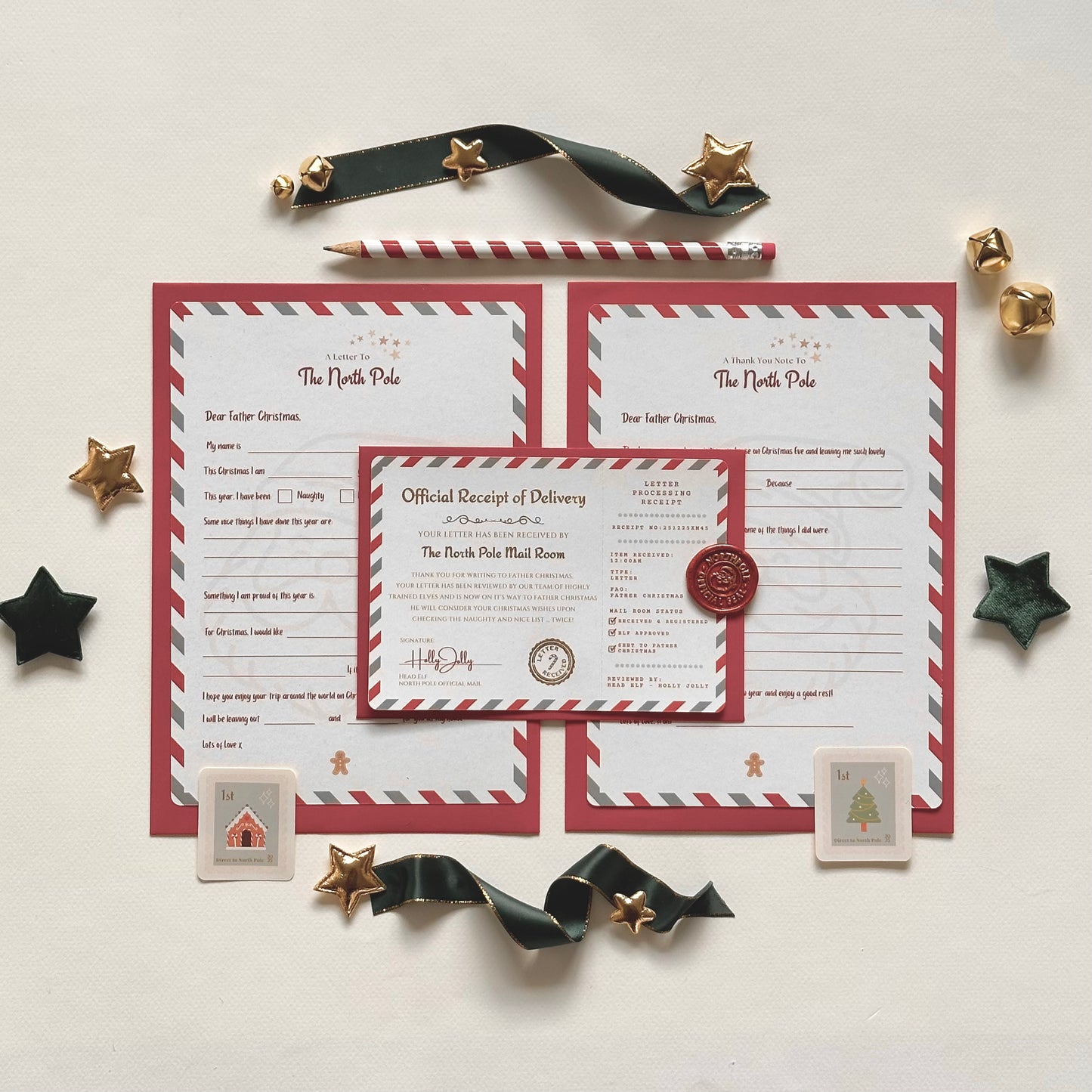 North Pole Post Kit | Letter to Father Christmas Writing Set | Christmas Stationery