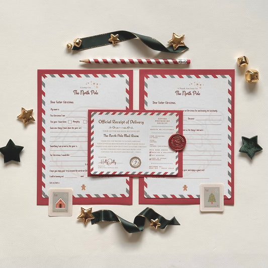 North Pole Post Kit | Letter to Father Christmas Writing Set | Christmas Stationery