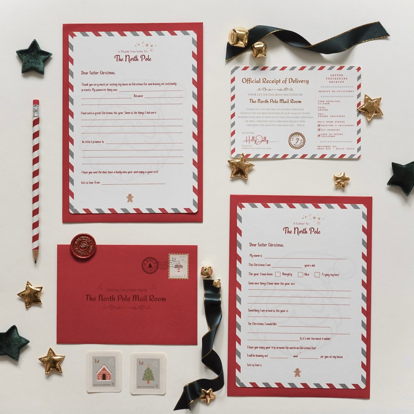 North Pole Post Kit | Letter to Father Christmas Writing Set | Christmas Stationery